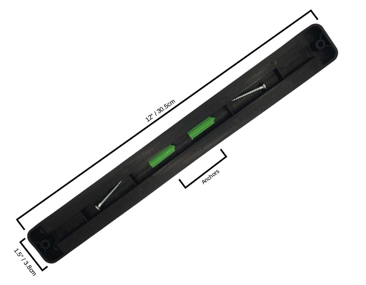 Kitchen Knife Set Kit | Black Handle & Black Magnetic Rack