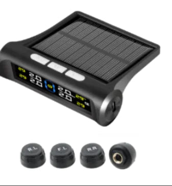 Tire Pressure Monitoring System Automotive Universal Wireless Solar Tire Pressure Monitor External Tire Pressure Detector