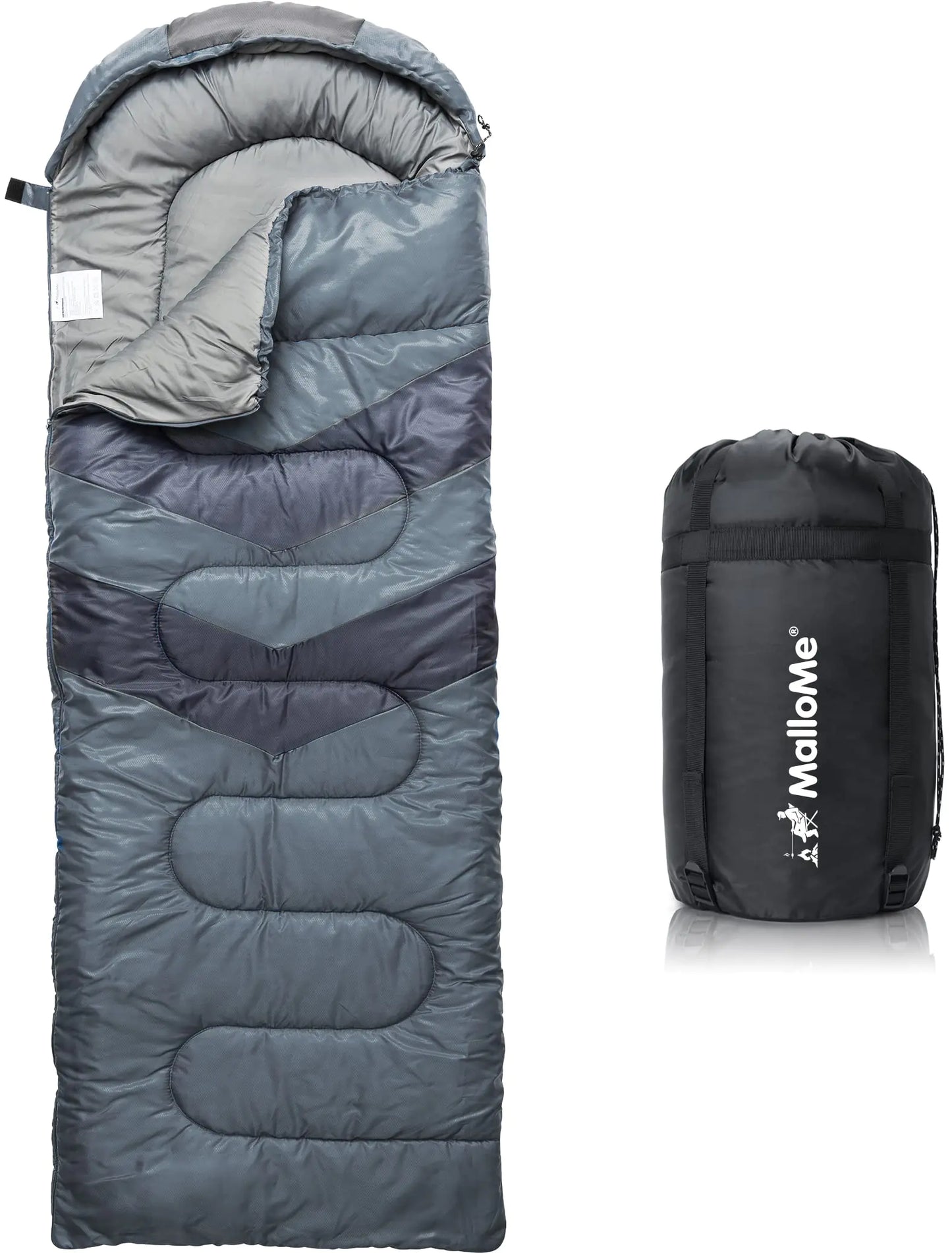 MalloMe Sleeping Bags for Adults Cold Weather & Warm - Backpacking Camping Sleeping Bag for Kids 10-12 Girls Boys - Lightweight Compact Camping Essentials Gear Accessories Hiking Sleep Must Haves